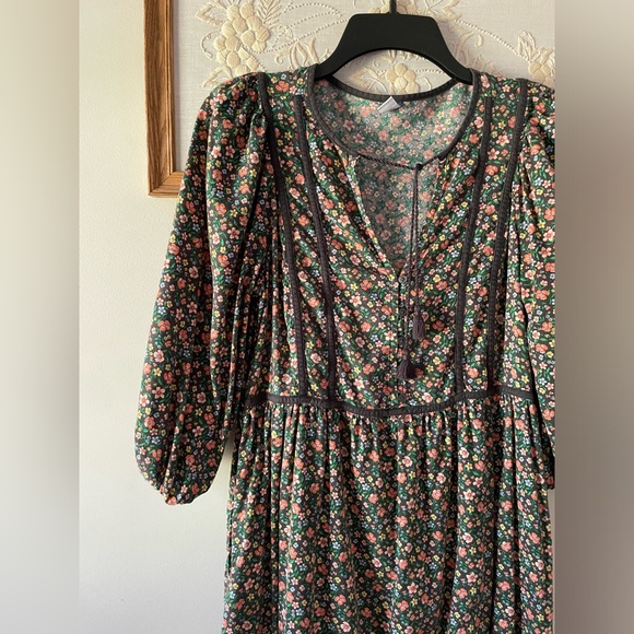Old Navy peasant boho floral maxi dress cottagecore prairie - Picture 8 of 9